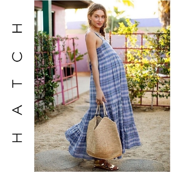 Hatch Dresses & Skirts - HATCH Jules Maxi Dress Chambray